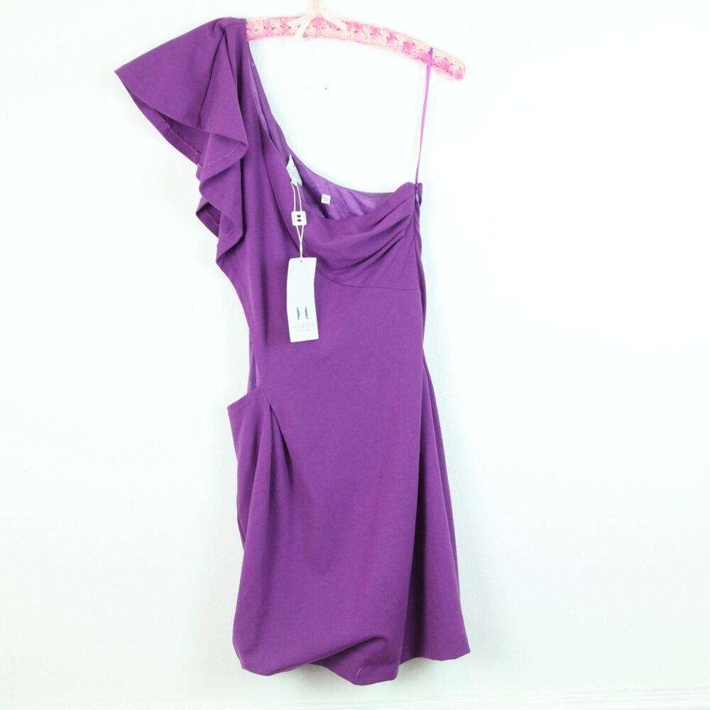 Halston Heritage Size 6 Dress Cocktail Mini Quiet Luxury Feminine Bodycon Hoco - Picture 14 of 16